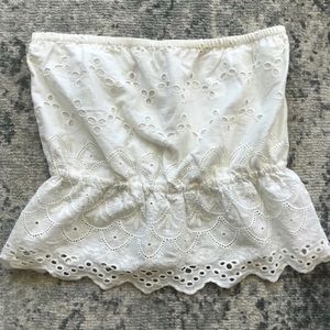 Forever 21 White Lace Tube Top